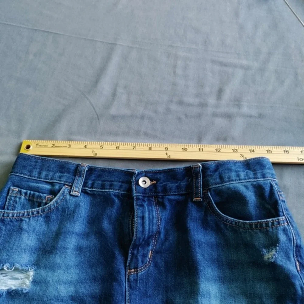 Children's Place Denim Cuffed Midi Mi-Long Distressed Beach Resort Y2K Shorts 16